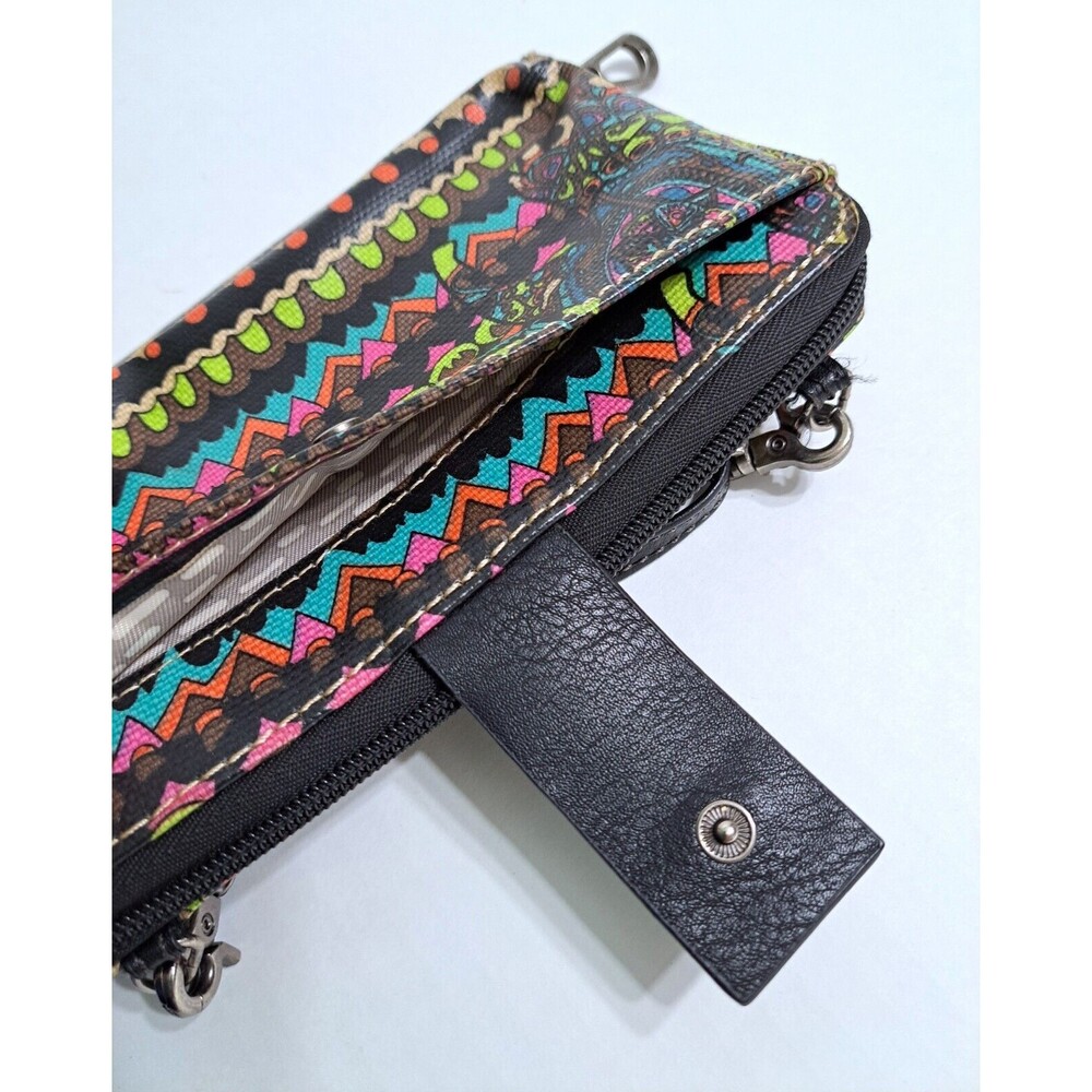 Sakroots Artist Circle Clutch Purse Wallet Crossbody Bag Phone Case Multicolor - Picture 5 of 5